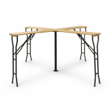 Table de brasserie WOODY CROSS 241x241 sapin