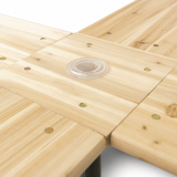 Table de brasserie WOODY CROSS 241x241 sapin