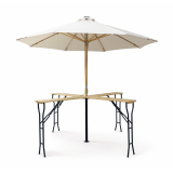 Table de brasserie WOODY CROSS 241x241 sapin