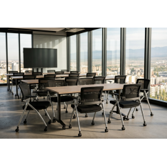 Chaise de formation FLOW noir-gris