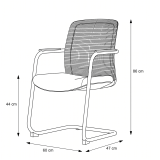 Chaise de formation QUADRA noire