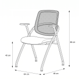 Chaise de formation LINEA noire
