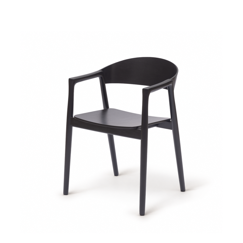 La chaise de restaurant en bois ARDEN noir