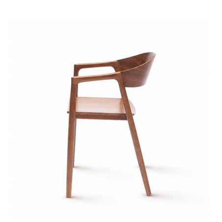 La chaise de restaurant en bois ARDEN noyer