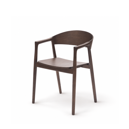 La chaise de restaurant en bois ARDEN smoky