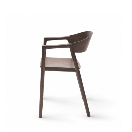 La chaise de restaurant en bois ARDEN smoky