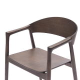La chaise de restaurant en bois ARDEN smoky
