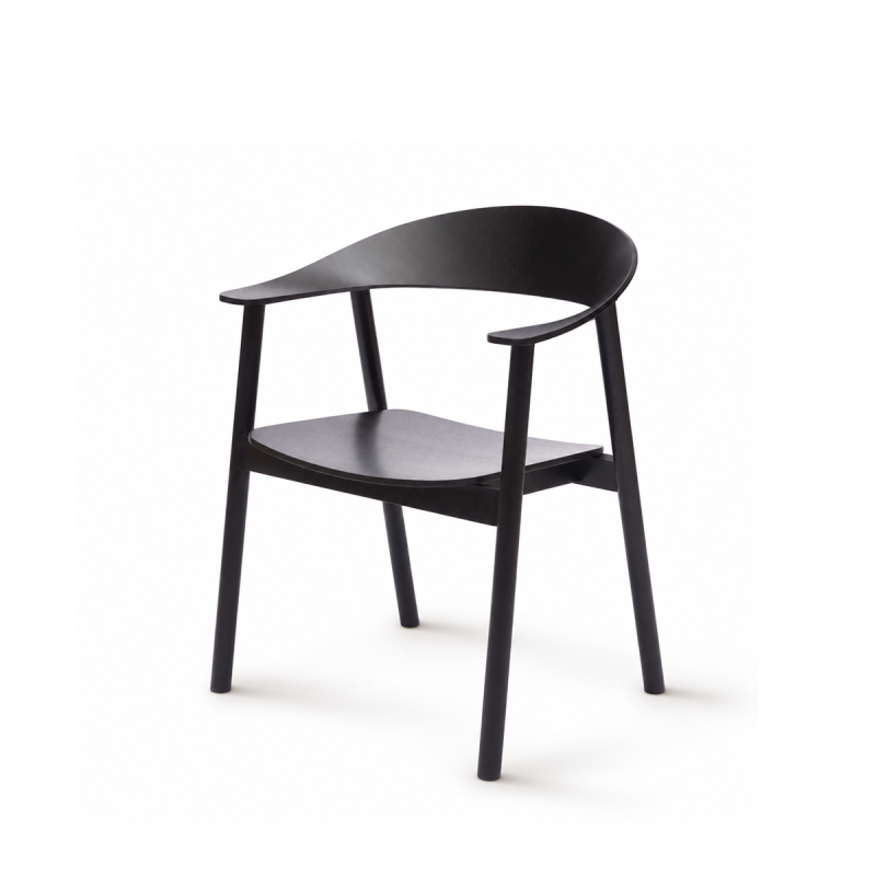 La chaise de restaurant en bois HORIZON noir