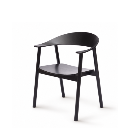 La chaise de restaurant en bois HORIZON noir