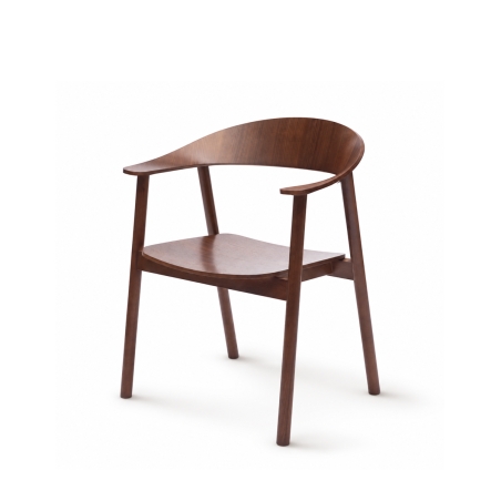 La chaise de restaurant en bois HORIZON noyer