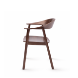 La chaise de restaurant en bois HORIZON noyer