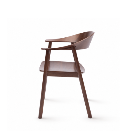 La chaise de restaurant en bois HORIZON noyer