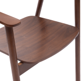La chaise de restaurant en bois HORIZON noyer