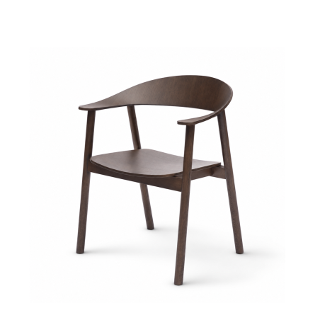 La chaise de restaurant en bois HORIZON smoky
