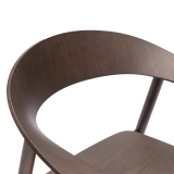 La chaise de restaurant en bois HORIZON smoky