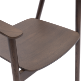 La chaise de restaurant en bois HORIZON smoky