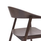 La chaise de restaurant en bois HORIZON smoky