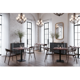 La chaise de restaurant en bois HORIZON smoky