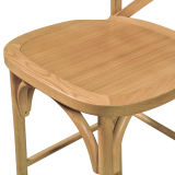 Chaise de bar CROSS-BACK WOOD BAR chêne clair