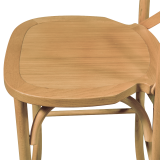 Chaise de bar CROSS-BACK WOOD BAR chêne clair