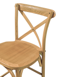 Chaise de bar CROSS-BACK WOOD BAR chêne clair