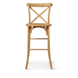 Chaise de bar CROSS-BACK WOOD BAR chêne clair
