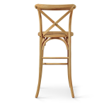 Chaise de bar CROSS-BACK WOOD BAR chêne clair