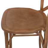 Chaise de bar CROSS-BACK WOOD BAR rustique clair