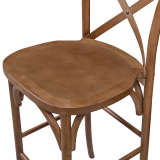 Chaise de bar CROSS-BACK WOOD BAR rustique clair
