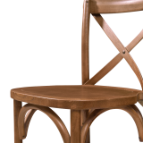 Chaise de bar CROSS-BACK WOOD BAR rustique clair