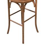 Chaise de bar CROSS-BACK WOOD BAR rustique clair