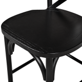 Chaise de bar CROSS-BACK WOOD BAR noir