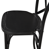 Chaise de bar CROSS-BACK WOOD BAR noir
