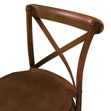 Chaise de bar CROSS-BACK WOOD BAR noyer