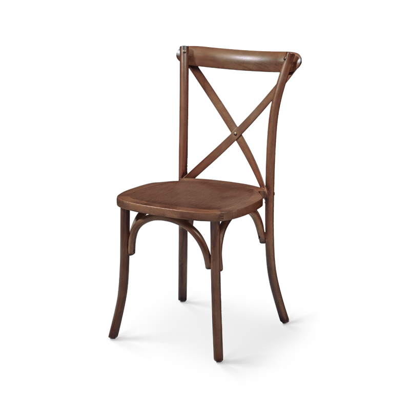 Chaise de mariage en bois CROSS-BACK WOOD noyer