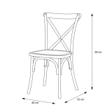 Chaise de mariage en bois CROSS-BACK WOOD chêne clair