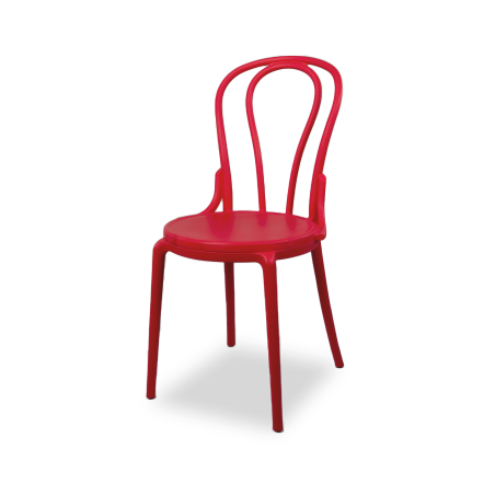 Chaise de bistrot MONET rouge