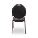 Chaise de banquet et de réception Herman Deluxe noir éco-cuir
